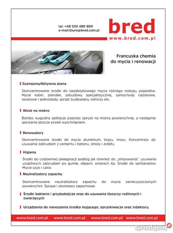 Mycie sprzątanie dezynfekcja środkiurządzeniaTIR Produkcja Bytów