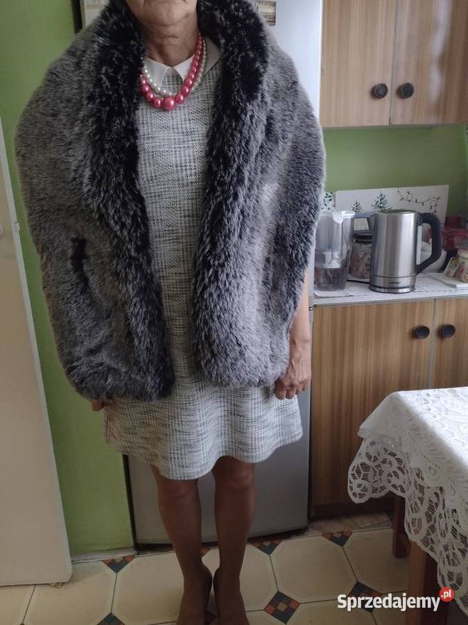 ZARAOgromna futrzana etola szal futerko z Dla kobiet Kraków