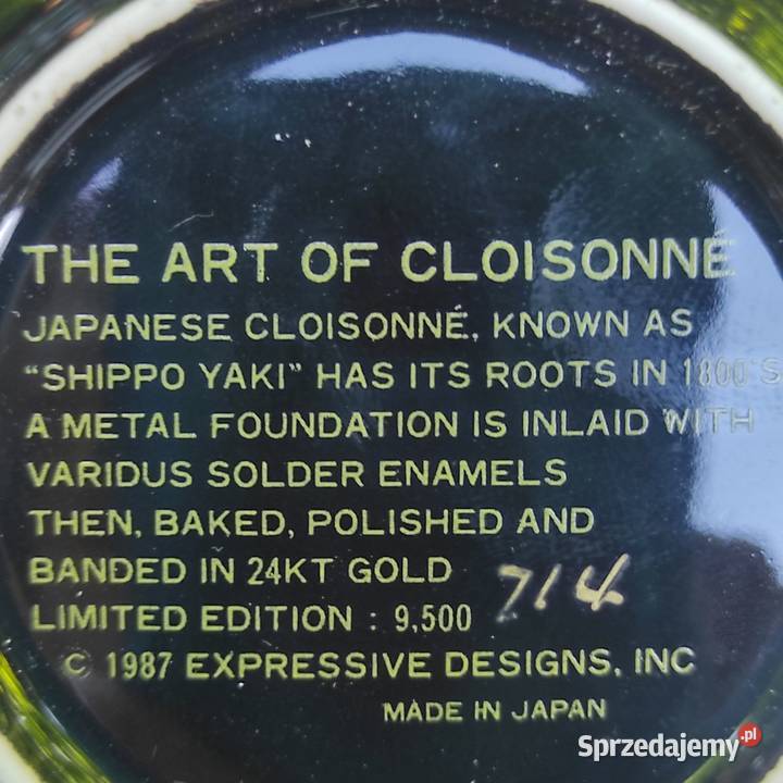 The Art of ChokinJAPOŃSKIE CLOISONN złocony 24 Pabianice