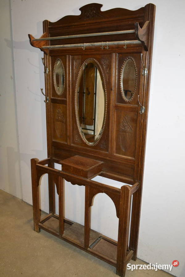 wieszak garderoba secesyjna 1930 dąb Meble Będzin sprzedam