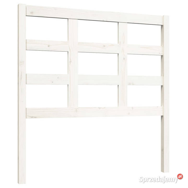 Wezgłowie łóżka białe 955x4x100 lite drewno