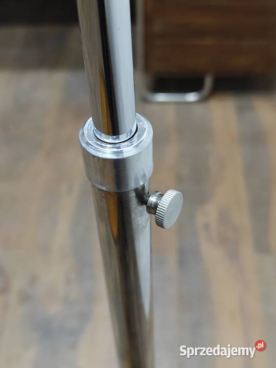 Lampa stojąca podłogowa Chrom Orzech Klosz Kula Lampy podłogowe Radom