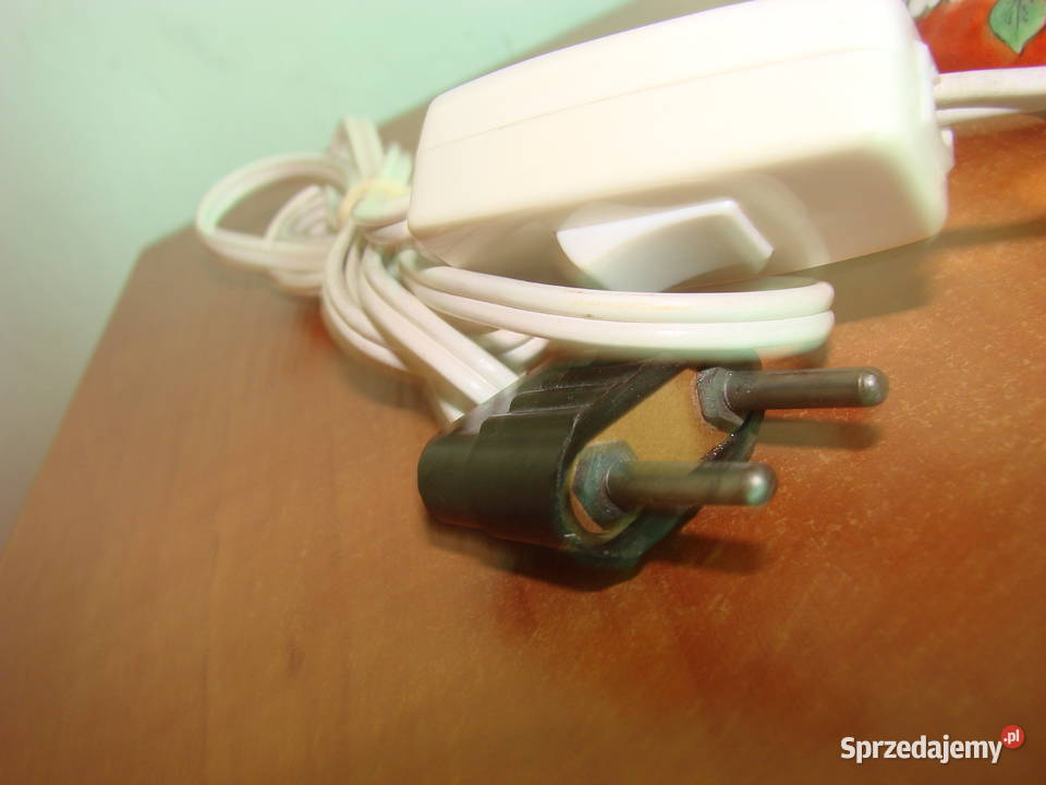 stara francuska lampka nocna sygnowana Porcelana i szkło