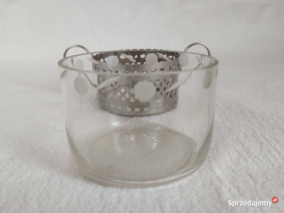 PRL Zestaw Szklanek z Cukiernicą Cieszyn