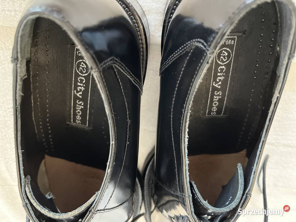 Mens City Shoes całe ze skóry lakierowanej derby Jastrzębie-Zdrój