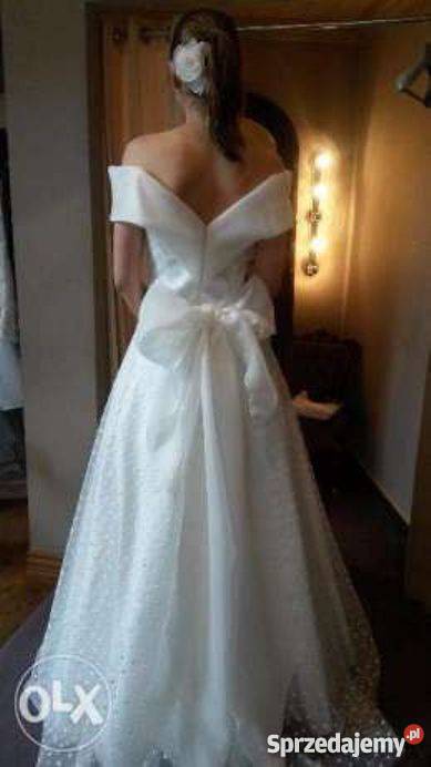 Suknia ślubna Margarett DIAMANTE kropki Wrocław sprzedam