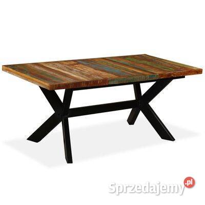 Stół jadalniany drewno odzyskane stalowe nogi sprzedam