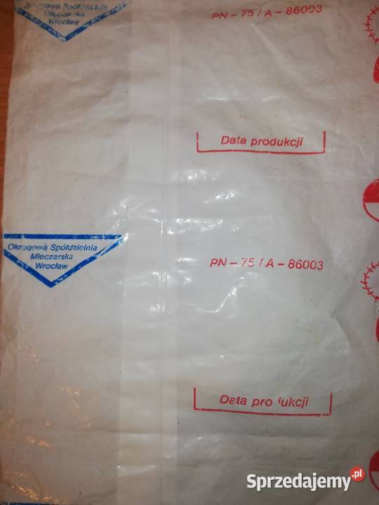 Folia mleku Retro Vintage PRL 1975 r Warszawa