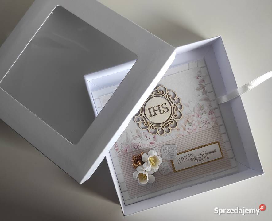 Kartka ręcznie robiona na Komunię Świętą z Łódź