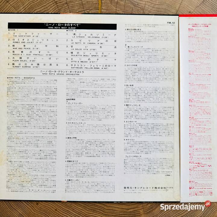 Nino Rota Grand Orchestra Best Album EXEX Japan wielkopolskie