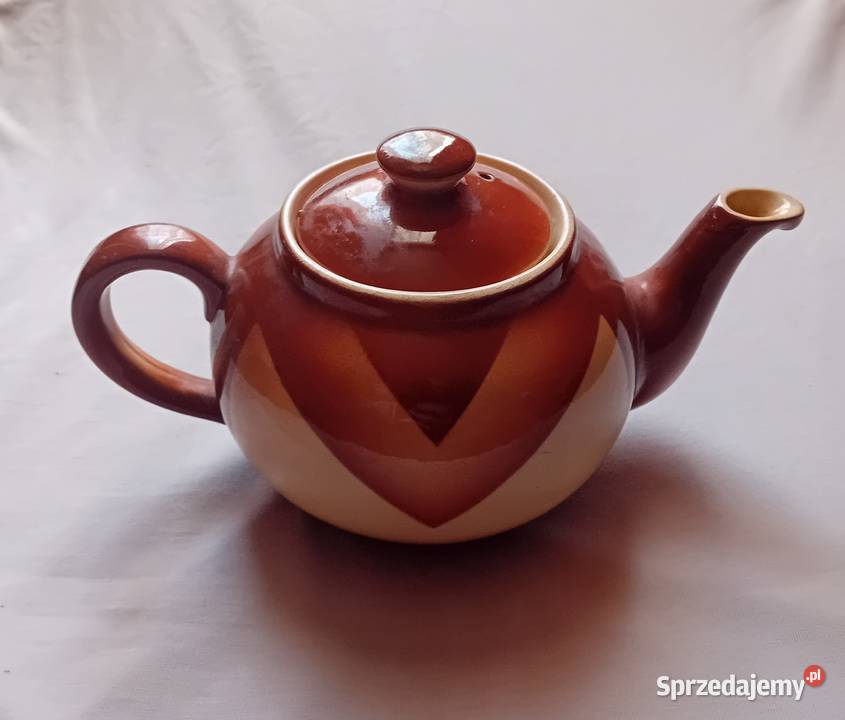 Imbryk art deco Spritzdekor ogniotrwały Karl