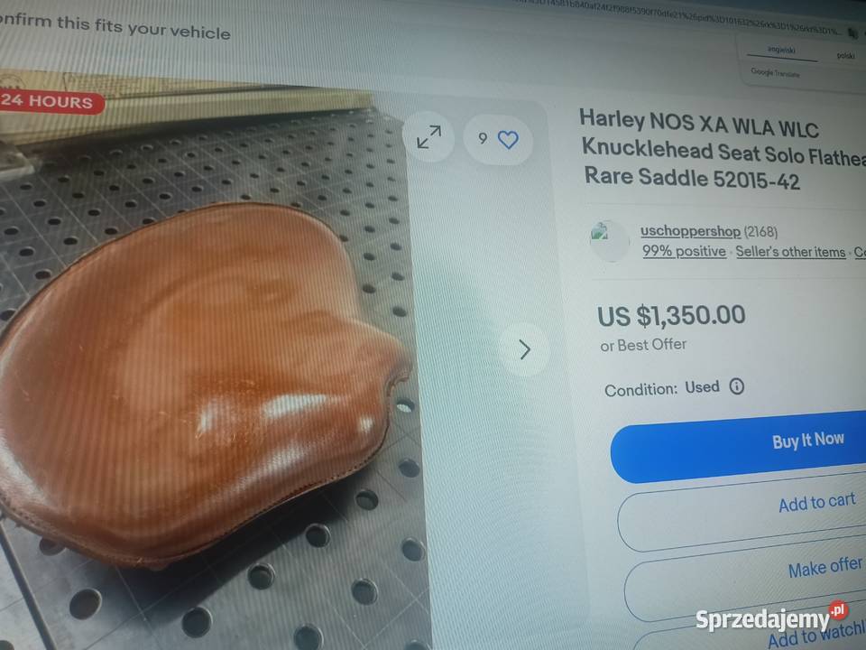 Harley XA Indian 841 Harley WLC siodło NOS Bydgoszcz