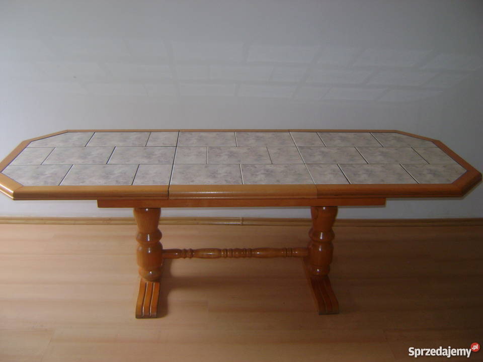 Ława Dębowa z Kafelkami Stoły, krzesła, biurka zachodniopomorskie