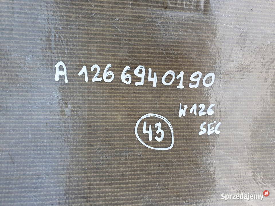 Mercedes W126 C126 SEC COUPE TAPICERKA BAGAŻNIKA osobowe Rudka