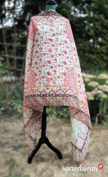 Duża lekka chusta chustka indyjska dupatta pareo Szczecin