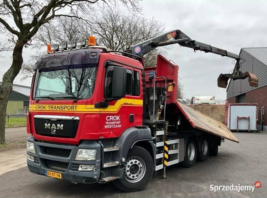 4 osiowa 8x4 bordmatic wywrotka z dzwigiem Man