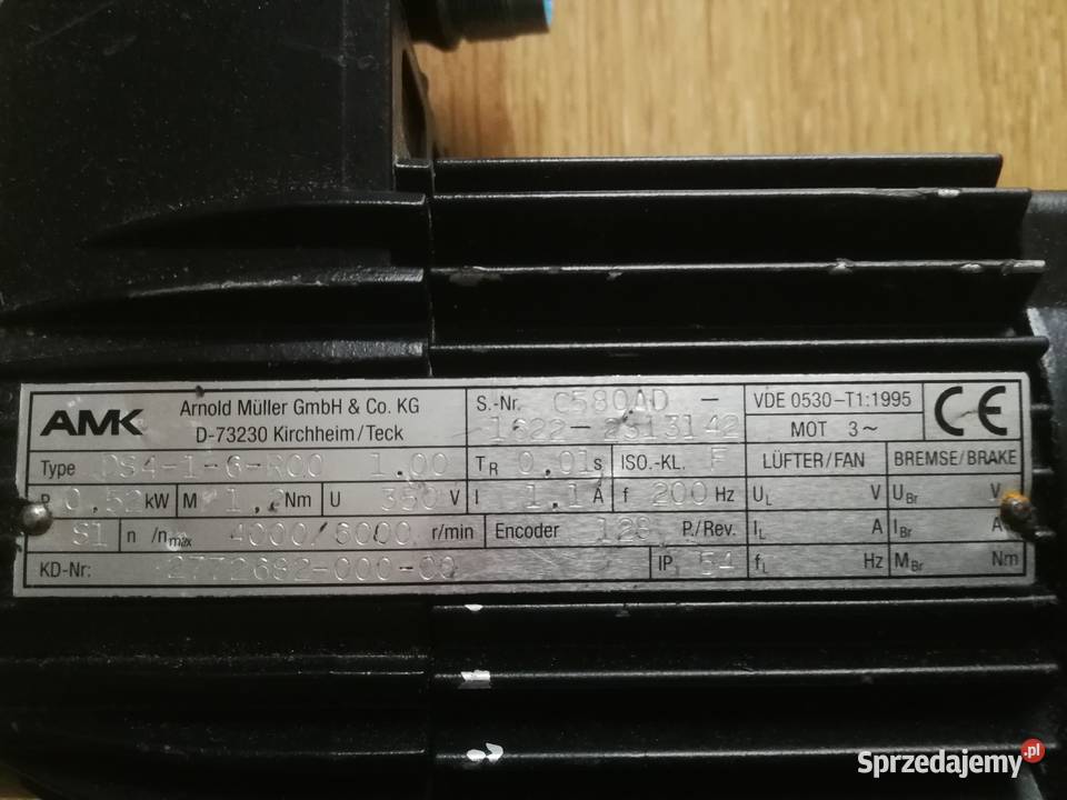 SERVOMOTOR AMK DS416R00 056KW 350V Pozostałe Kazimierza Wielka sprzedam