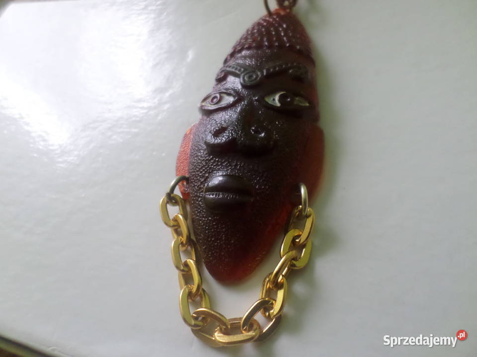 AFRYKAŃKA MASKA ORYGINALNY NASZYJNIK Naszyjniki Ciechanów sprzedam