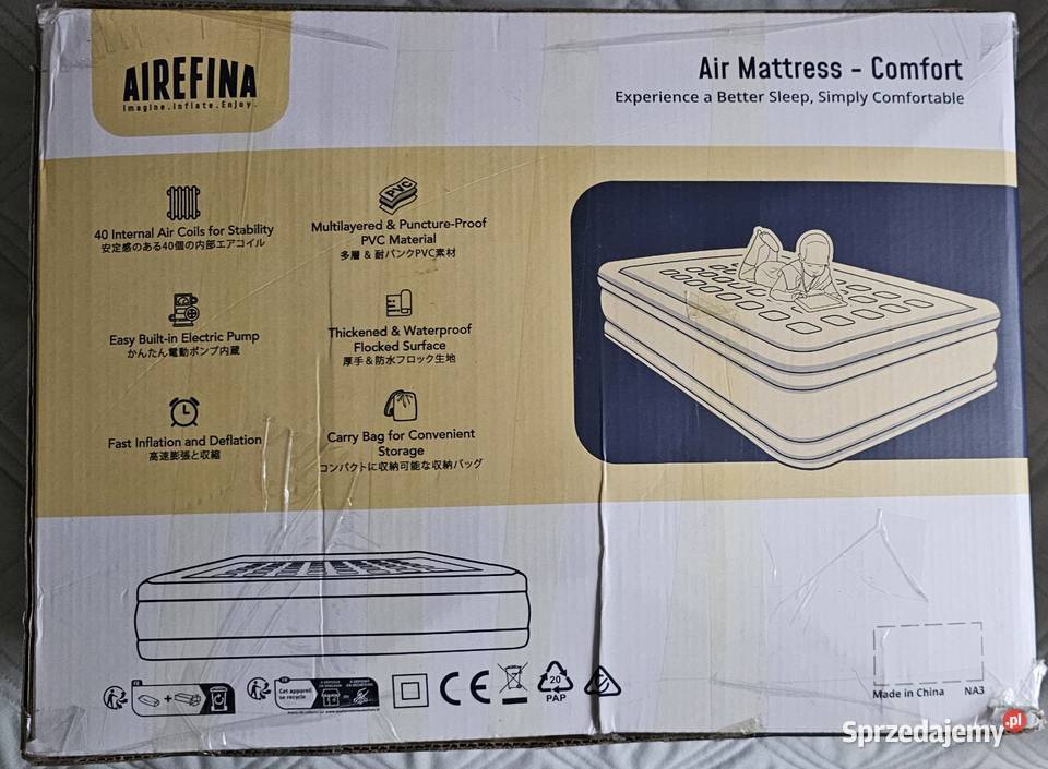 Materac Dmuchany Dwuosobowy AIREFINA AFA08 Brzesko