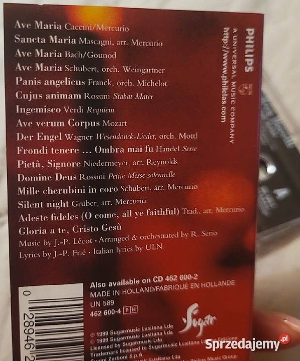 Andrea Bocelli dwie kasety w stanie IDEALNYM kaseta Chełmno