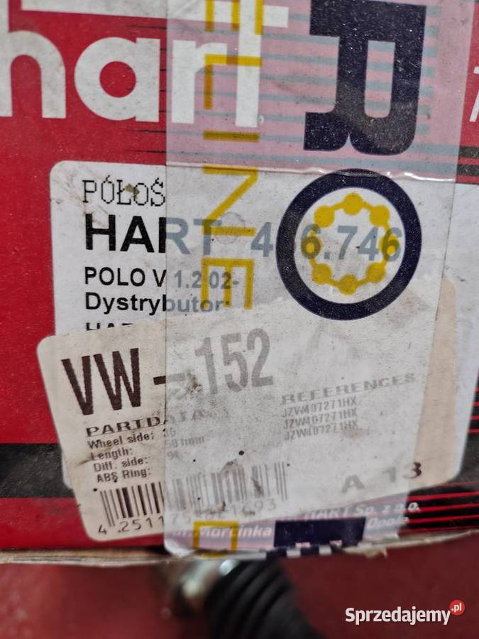 jzw407271hx pół os półośka VW polo seat Ibiza dolnośląskie Kłodzko