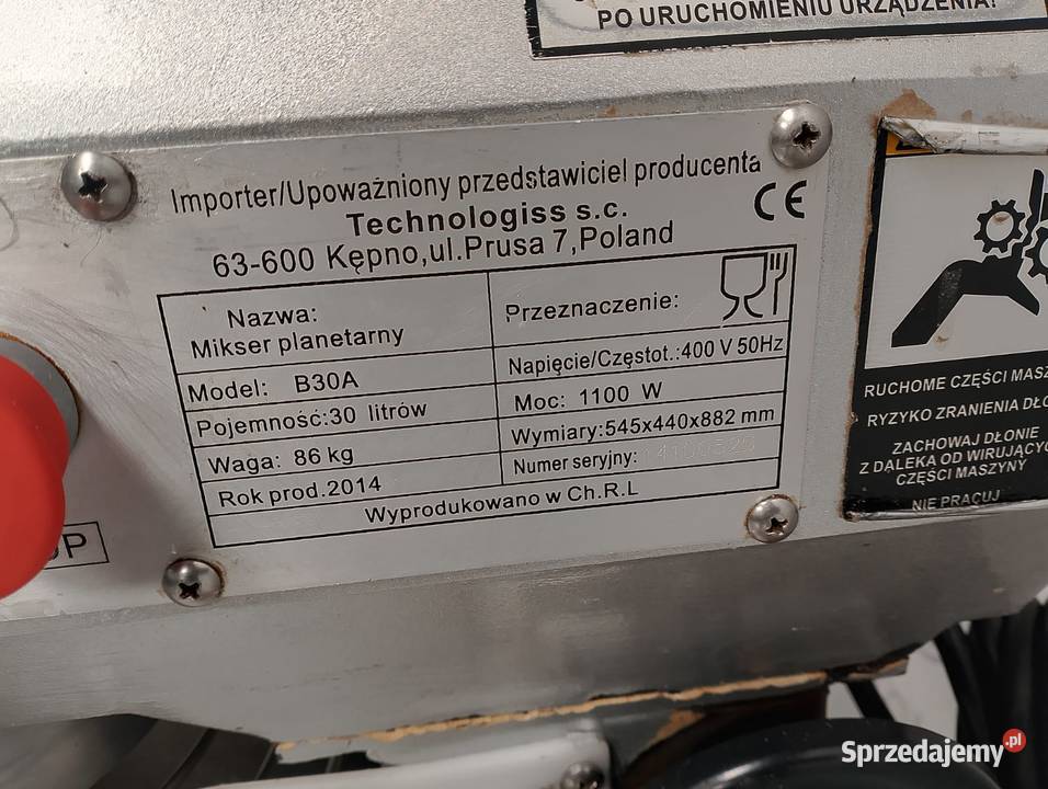 MIKSER PLANETARNY 30L B30A