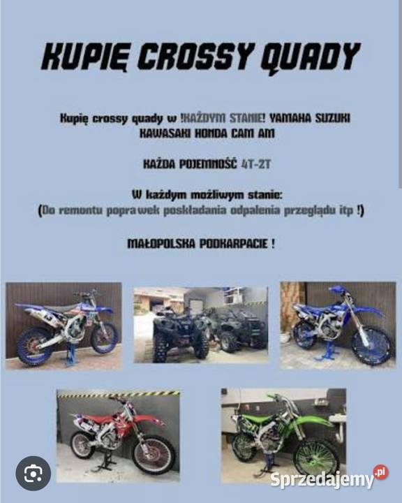 KUPIĘ QUADY KAŻDY STAN KAŻDA MARKA GOTÓWKA ODKUP Bochnia usługa