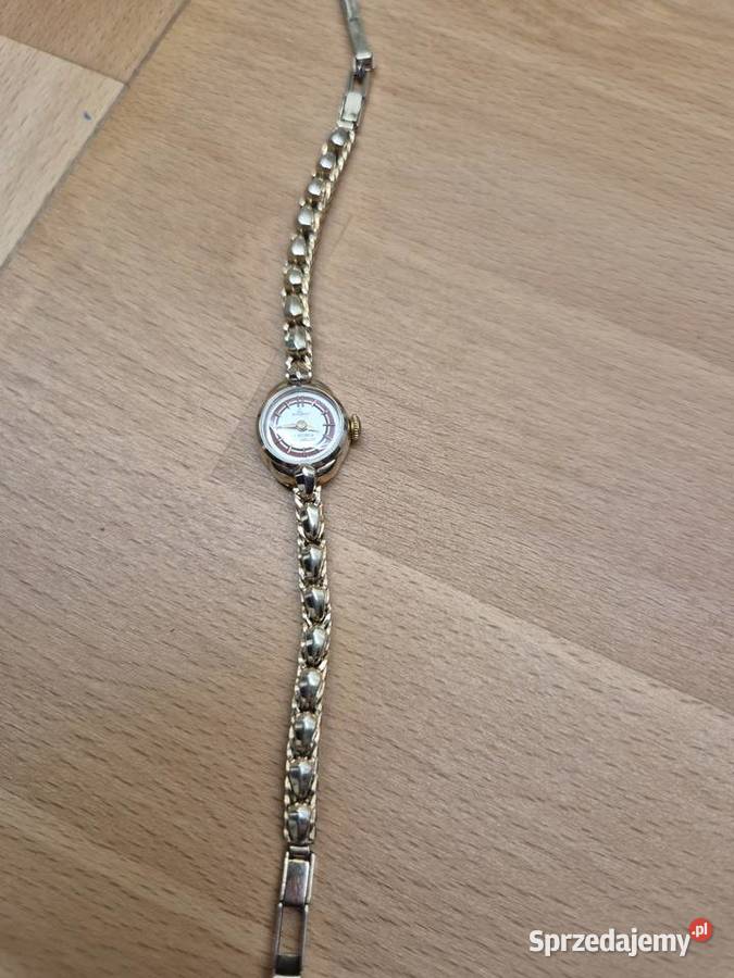 Piękny biżuteryjny zegarek vintageBischoff Au20 Chorzów