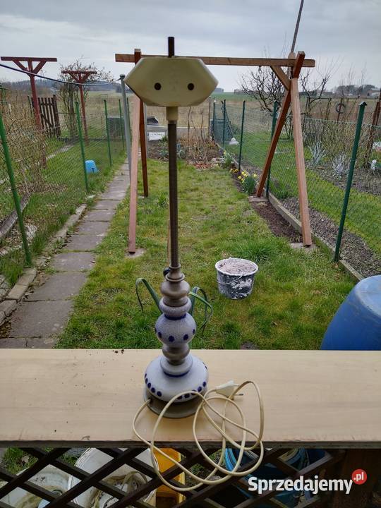 Sprzedam starą lampę cynowo ceramiczną Lampy stołowe i nocne Nowogard