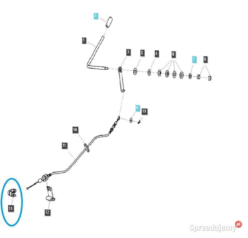 Uchwyt na przewody TRG100 LS Tractor 40012507 Tajęcina