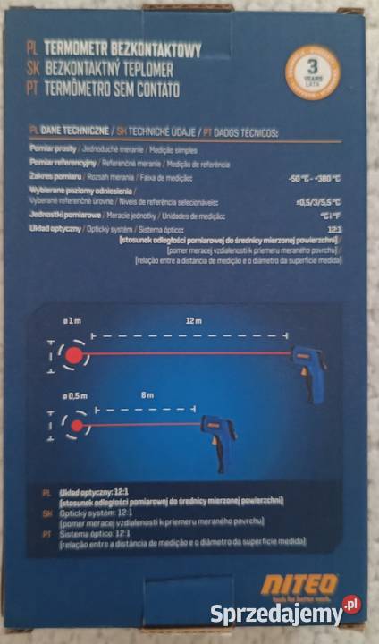 NITEO termometr bezkontaktowy NOWY Ełk