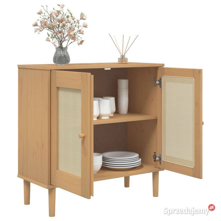 Szafka SENJA imitacja rattanu brązowa 80x35x80 mazowieckie