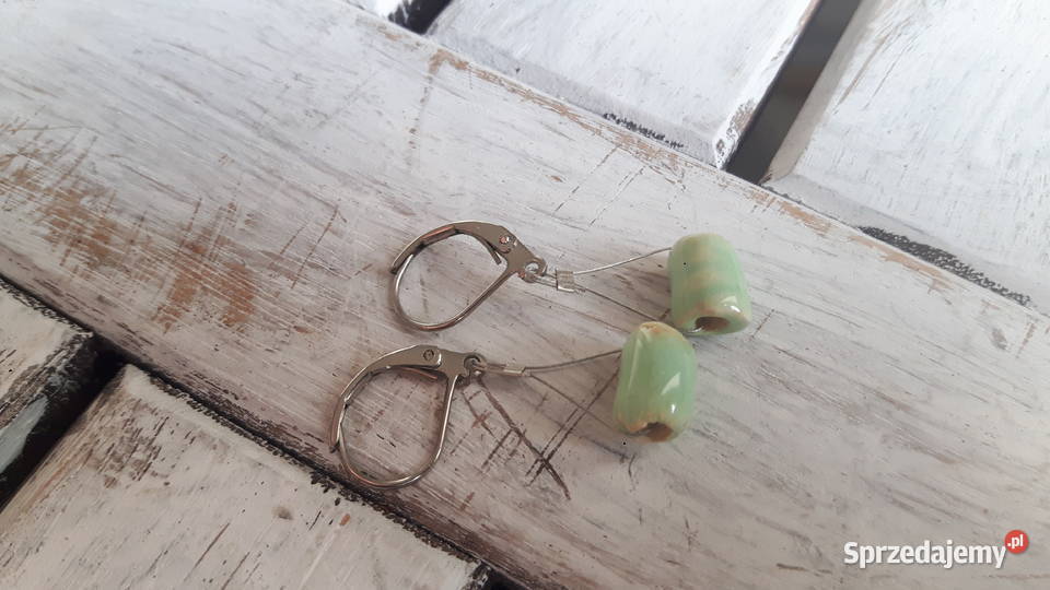 Kolczyki ceramiczne ręcznie wykonane Zegarki i Biżuteria Otwock