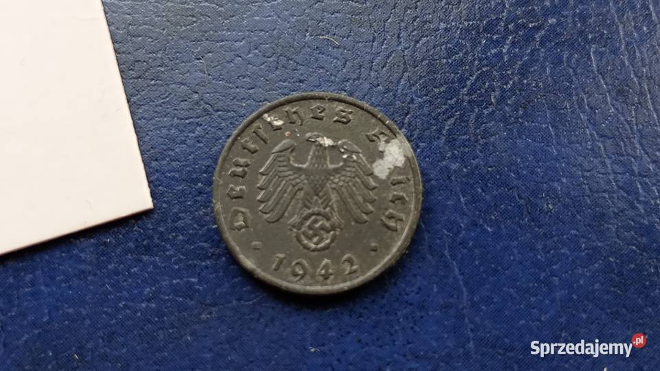 Stare monety 1 pfennig 1942 A Niemcy Numizmatyka Lesko