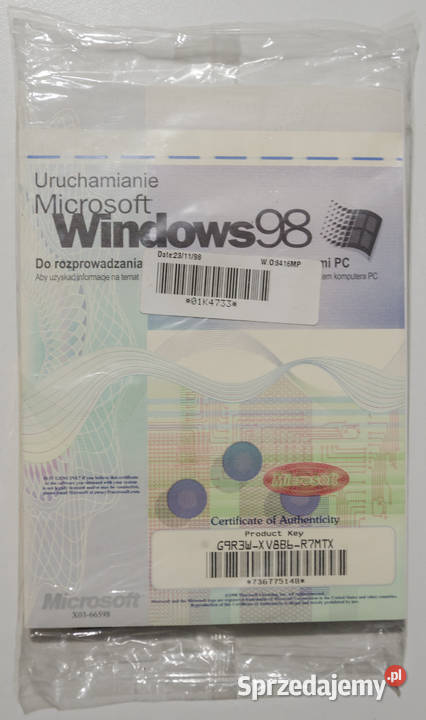 System operacyjny Microsoft Windows 98 nowy Częstochowa