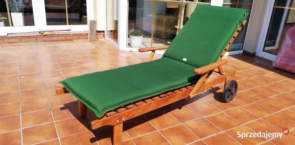 Łóżko ogrodowe drewniane z regulacją leżanka Garwolin