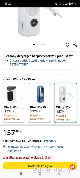 Nowy klimatyzator nawilżacz powietrza