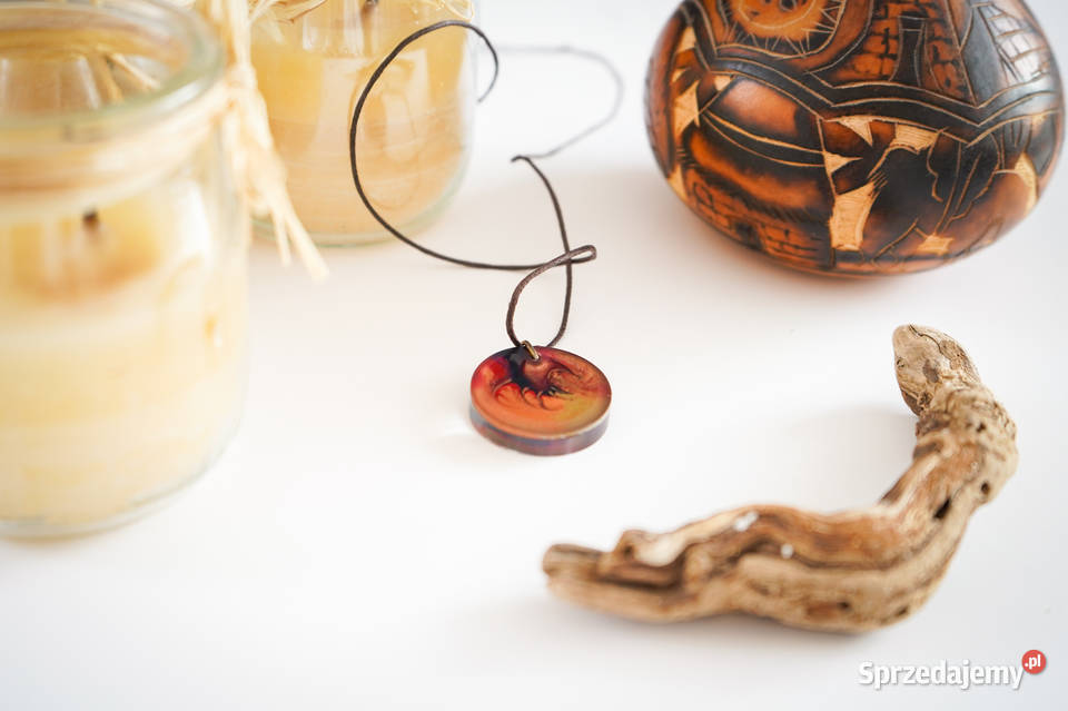 Okrągły abstrakcyjny wisiorek artystyczny mazowieckie Warszawa