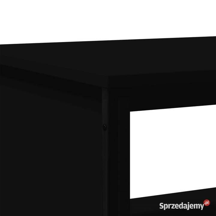 Stolik kawowy czarny 100x51x40 materiał Warszawa