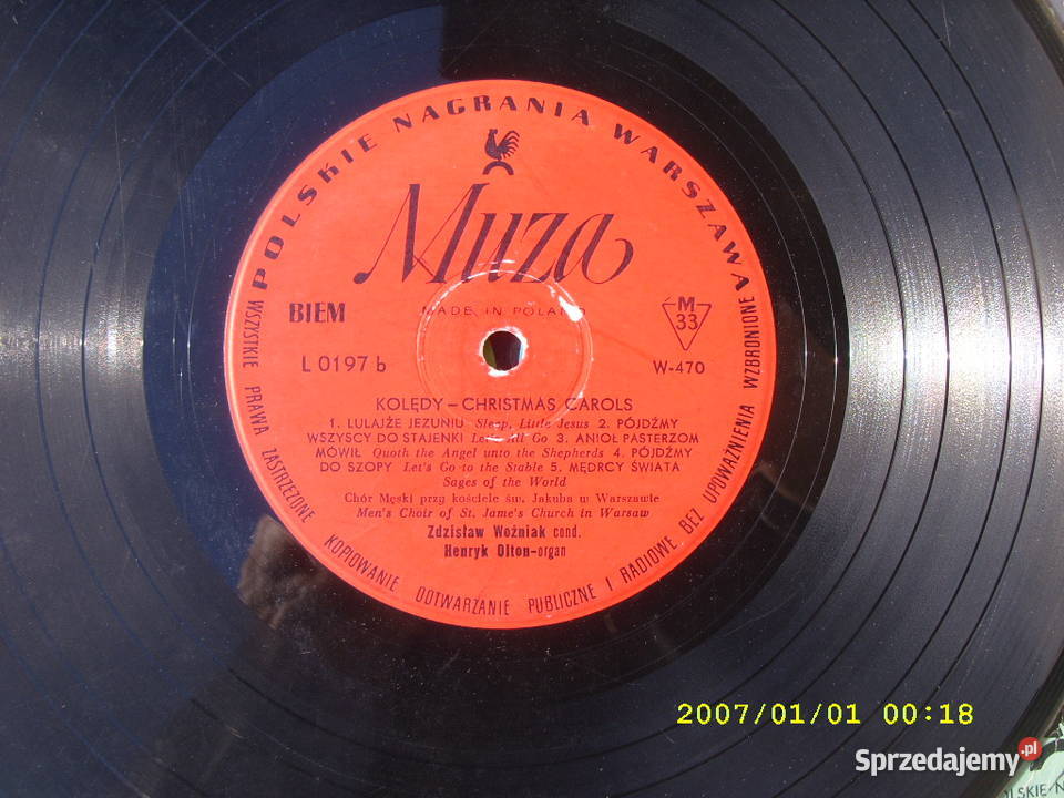 LP Winylowa 10 33 obr KoledyCHRISMAS CAROLS płyta winylowa Wołów