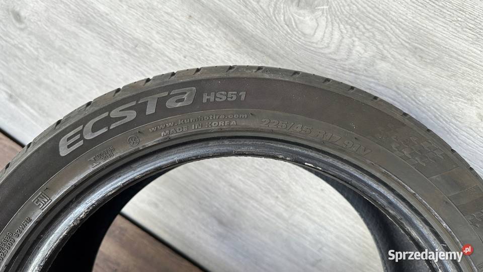 2X KUMHO ECSTA HS51 22545R17 91V 2017 55mm Samochodowe Gorzów Wielkopolski
