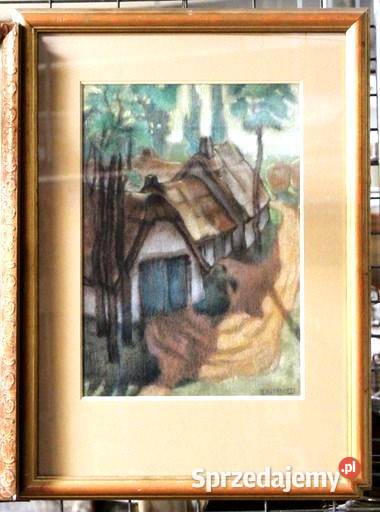 Pastel na kartonie Leo Vingerhoets Belgia poł Warszawa