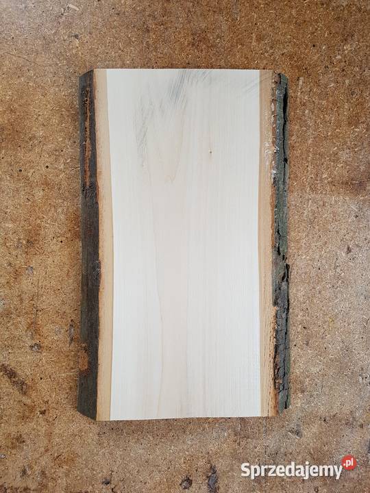 Deska lipowa z korą 30x125x25 rzeźba ikony Łódź