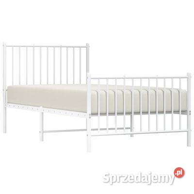 vidaXL Metalowa rama łóżka z wezgłowiem i Warszawa
