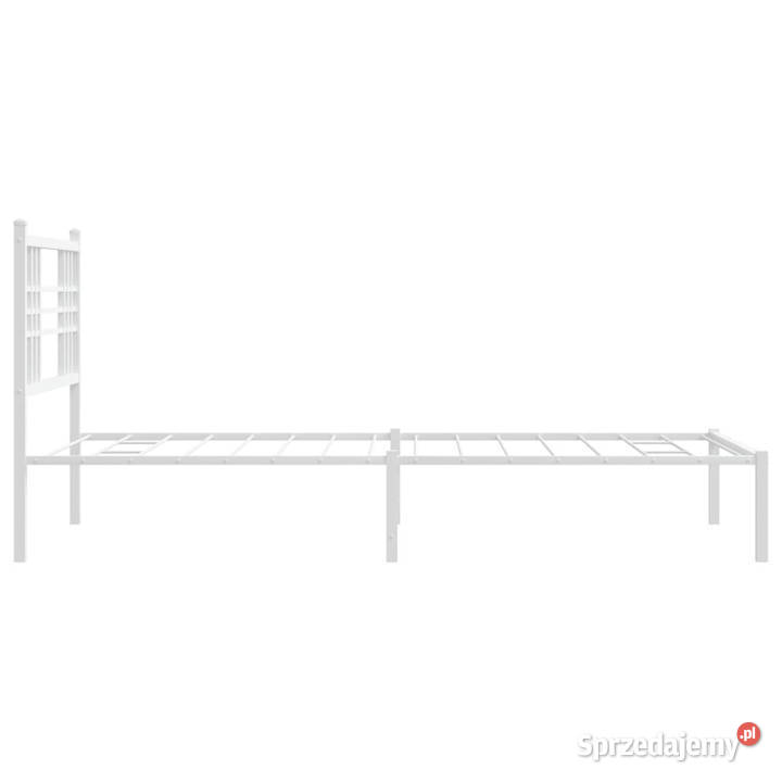 Łóżko Metalowe Białe Rama Łóżka Ze Stelażem 90cm Warszawa