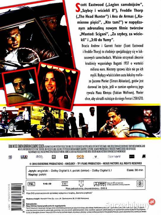 ZAWROTNA PRĘDKOŚĆ SCOTT EASTWOOD DVD KS wielkopolskie Kalisz