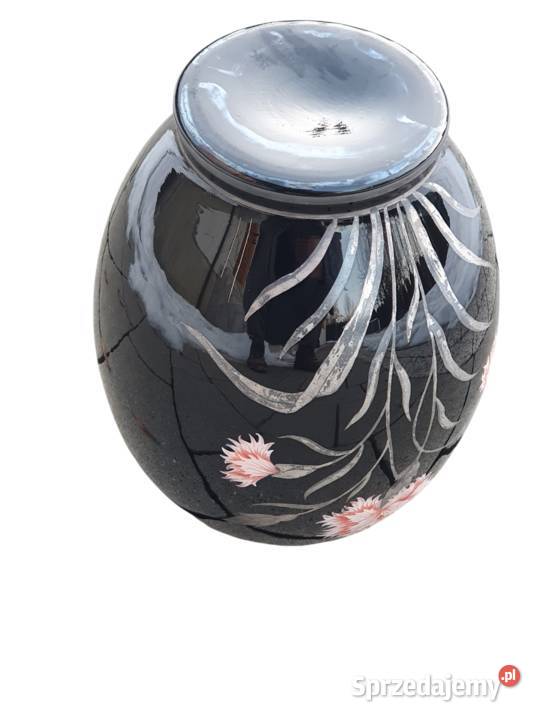 Stary Czechosłowacki ręcznie malowany wazon Art Cieszyn