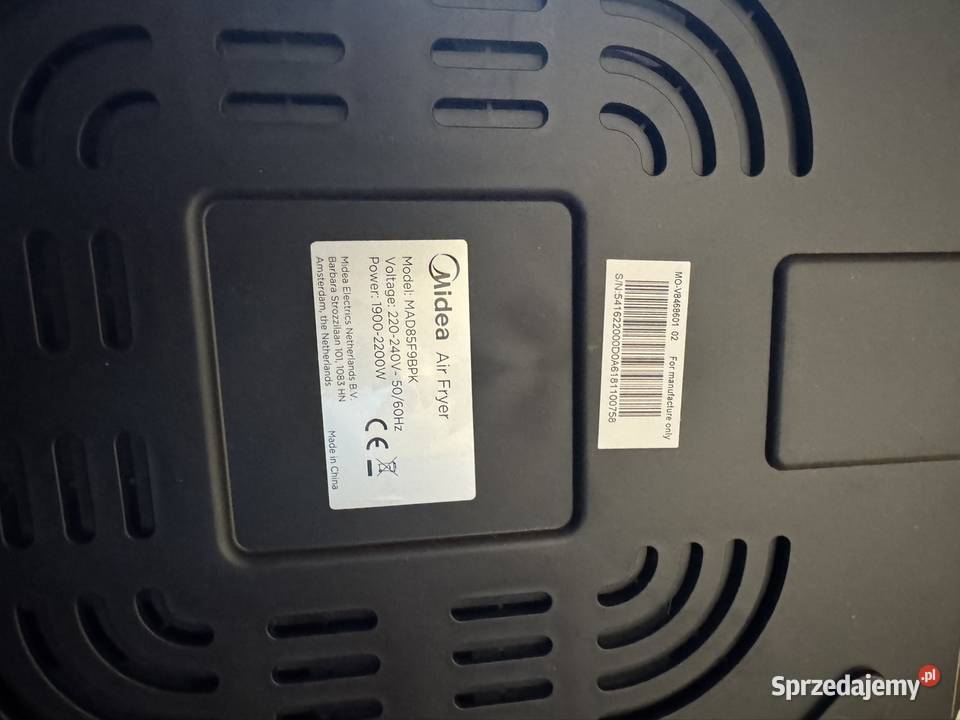 Frytkownica beztłuszczowa air fryer Midea 2200w Elektronika Sułkowice