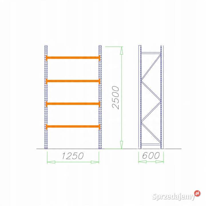 REGAŁ MAGAZYNOWY METALOWY WYTRZYMAŁY MRTK34 Rumia