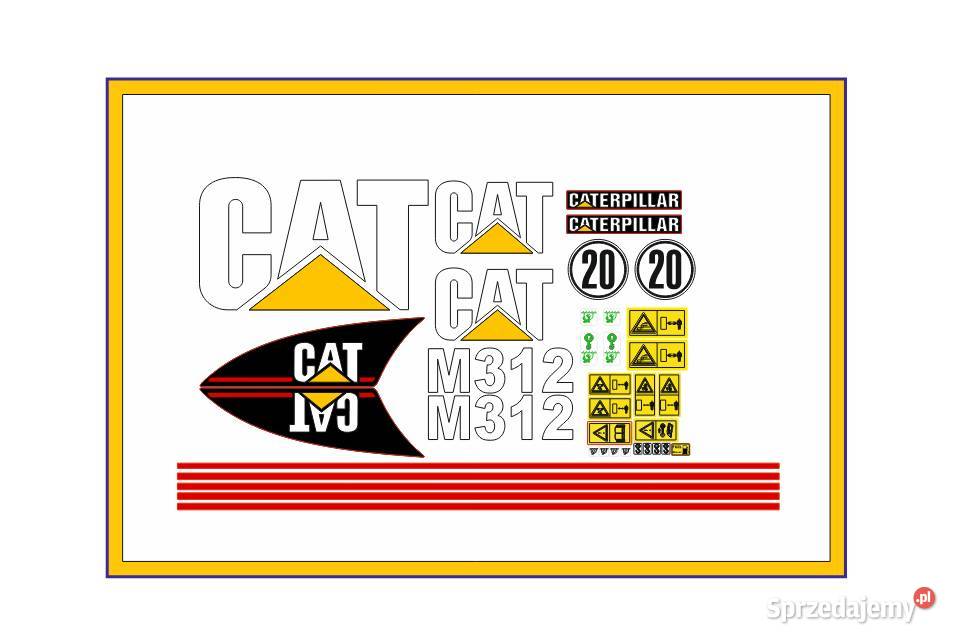 Naklejki Zestaw CAT M315 M312 koparka kołowa Grodzisk Mazowiecki sprzedam
